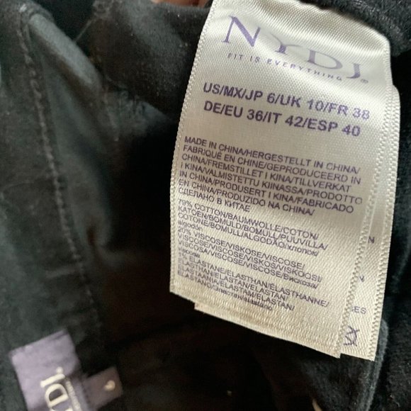 NYDJ Ami Skinny Pants Women's 6 Twisted Slit-Hem Mid-Rise Cotton Stretch 6495 - Picture 8 of 12